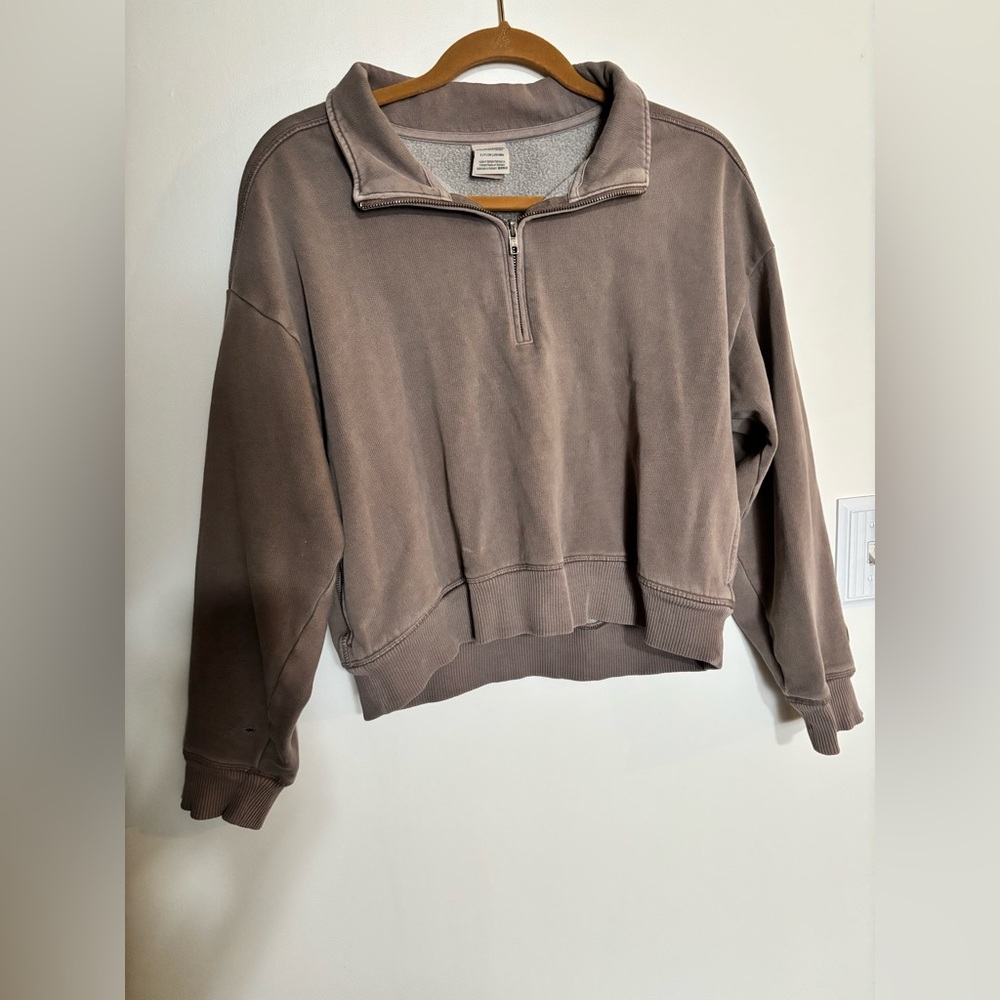 Victoria’s Secret Brown Quarter-Zip Sweatshirt